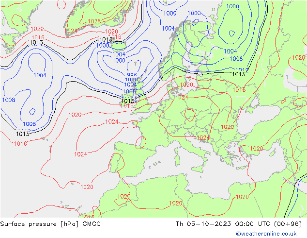 Bodendruck CMCC Do 05.10.2023 00 UTC