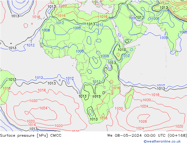 Atmosférický tlak CMCC St 08.05.2024 00 UTC