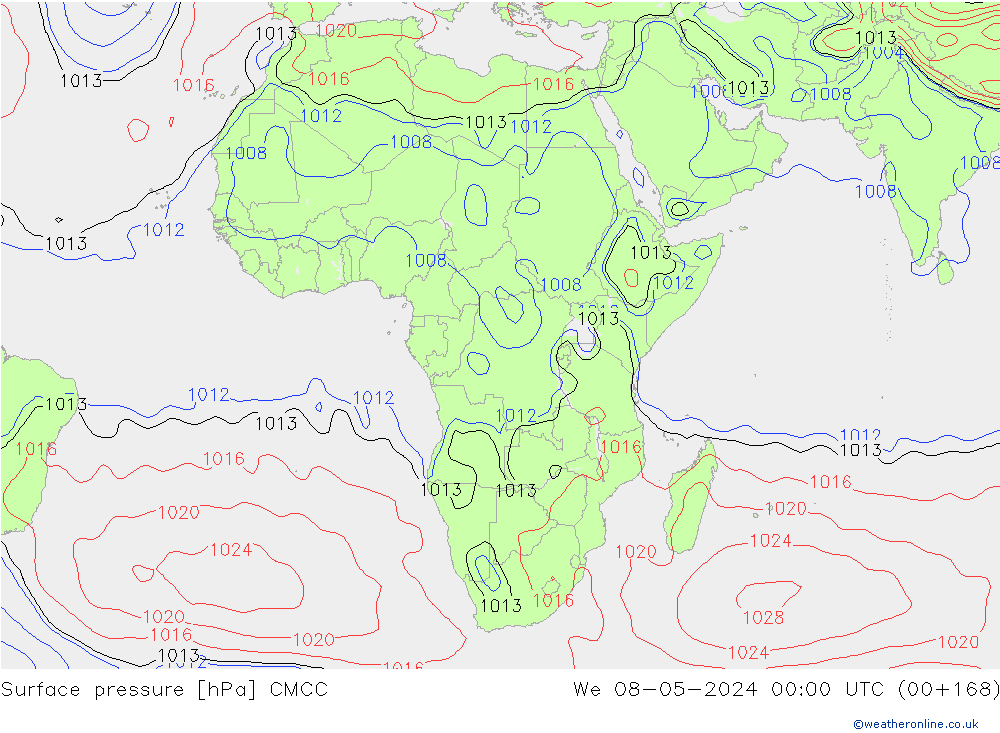 Atmosférický tlak CMCC St 08.05.2024 00 UTC