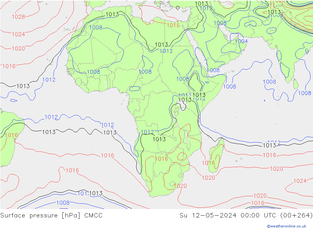 Yer basıncı CMCC Paz 12.05.2024 00 UTC