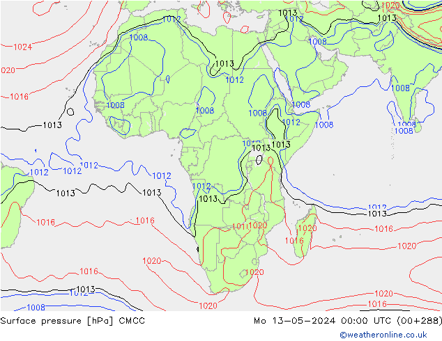 Luchtdruk (Grond) CMCC ma 13.05.2024 00 UTC