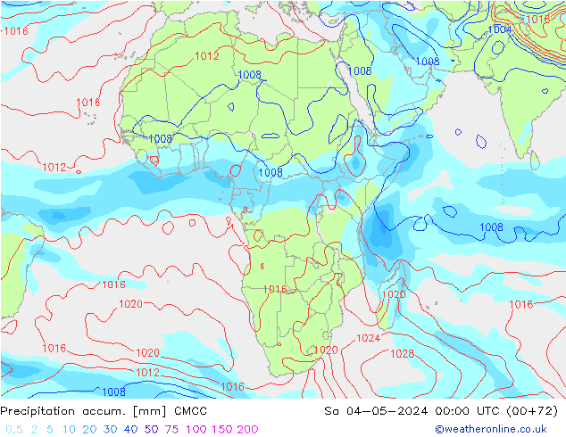 Toplam Yağış CMCC Cts 04.05.2024 00 UTC