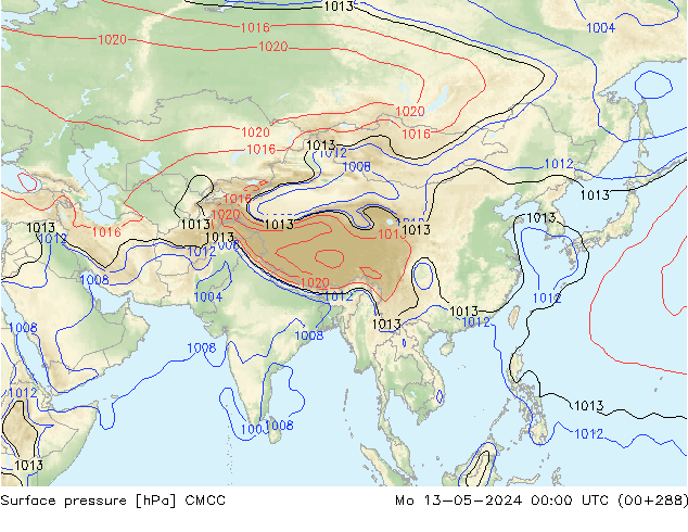 Surface pressure CMCC Mo 13.05.2024 00 UTC