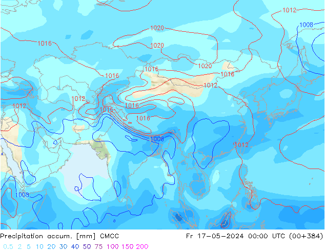 Precipitation accum. CMCC Fr 17.05.2024 00 UTC