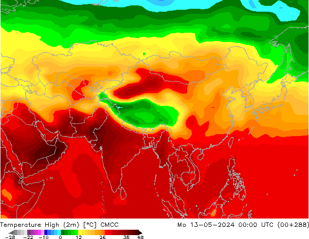 Темпер. макс 2т CMCC пн 13.05.2024 00 UTC