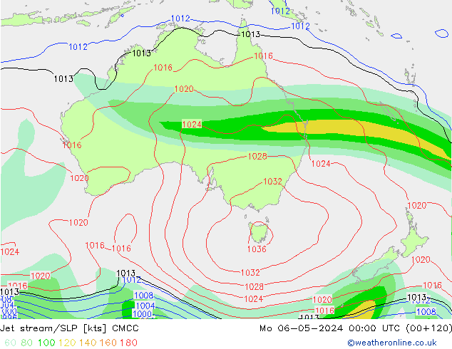 джет/приземное давление CMCC пн 06.05.2024 00 UTC