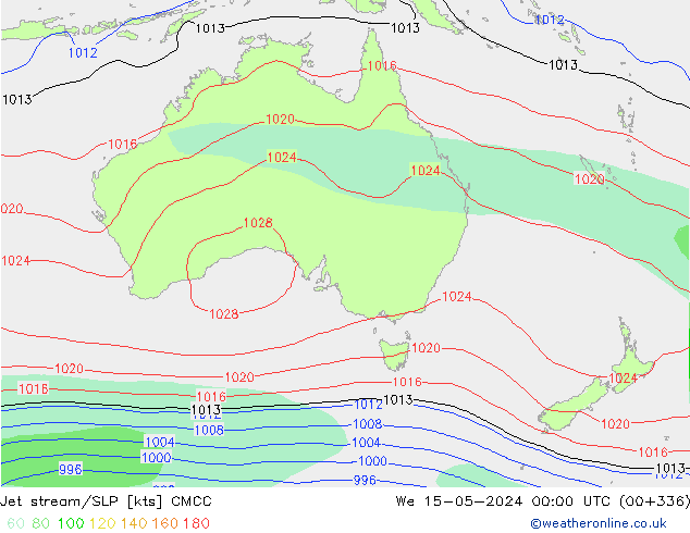 Jet Akımları/SLP CMCC Çar 15.05.2024 00 UTC