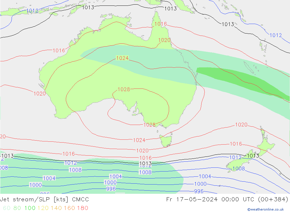 Jet Akımları/SLP CMCC Cu 17.05.2024 00 UTC