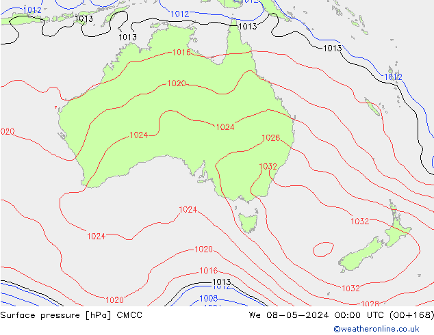 Surface pressure CMCC We 08.05.2024 00 UTC