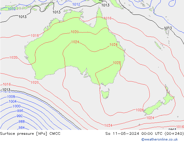 Surface pressure CMCC Sa 11.05.2024 00 UTC