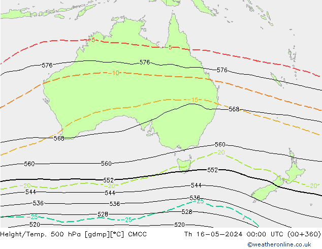 Height/Temp. 500 hPa CMCC  16.05.2024 00 UTC