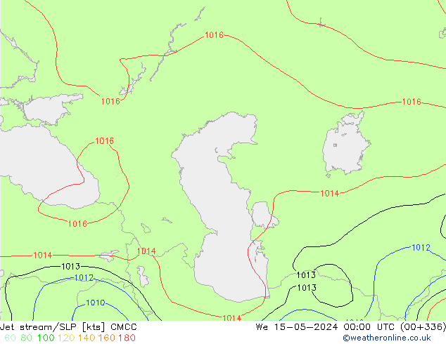 Jet stream/SLP CMCC St 15.05.2024 00 UTC