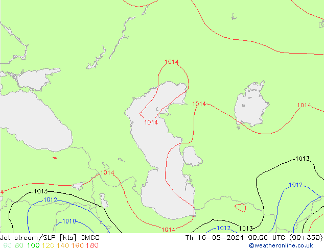 Jet stream/SLP CMCC Čt 16.05.2024 00 UTC