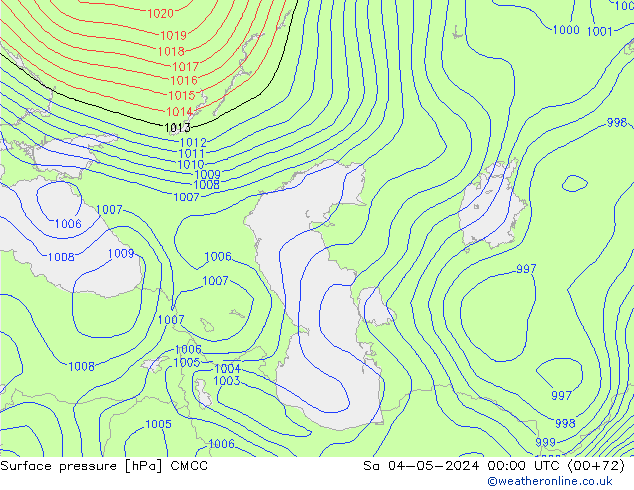 pression de l'air CMCC sam 04.05.2024 00 UTC