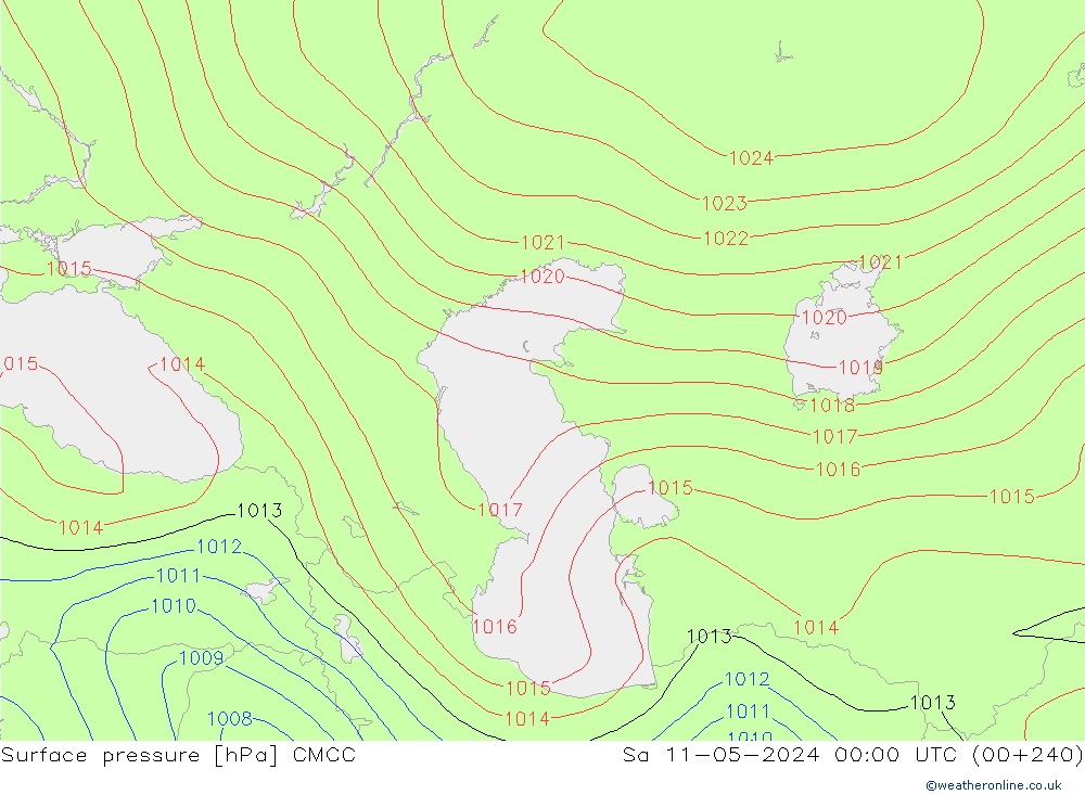 приземное давление CMCC сб 11.05.2024 00 UTC