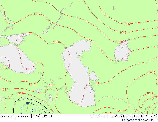 Surface pressure CMCC Tu 14.05.2024 00 UTC