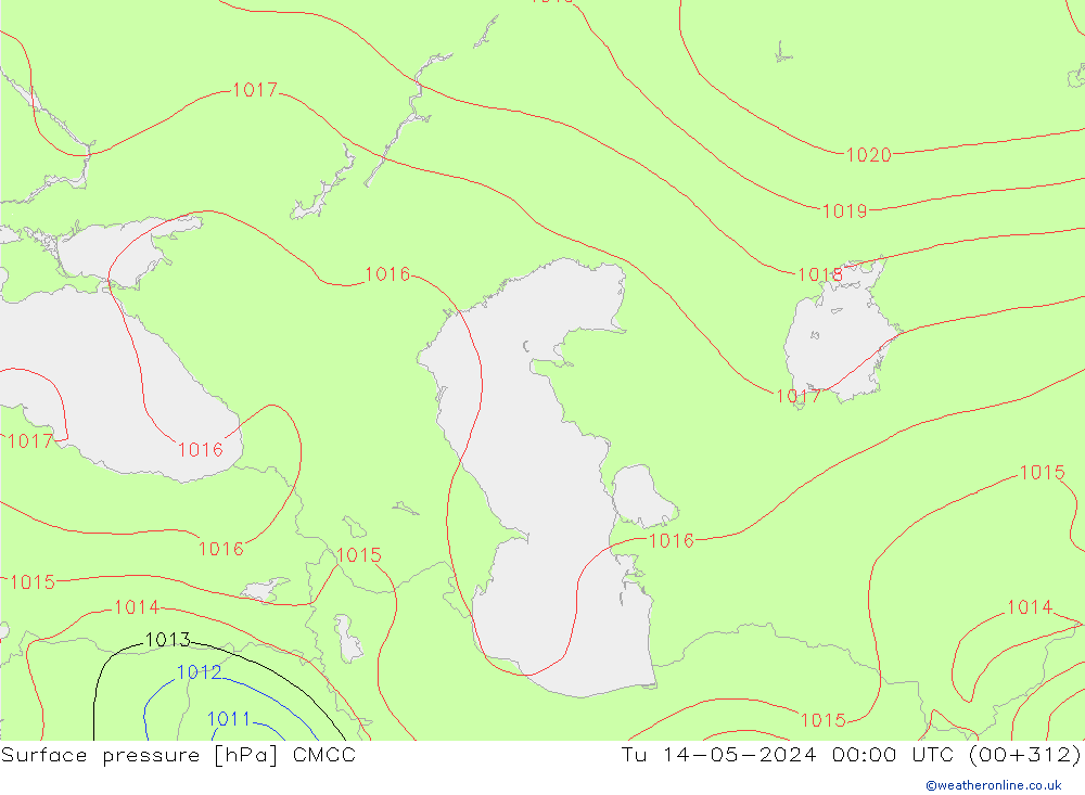 Surface pressure CMCC Tu 14.05.2024 00 UTC