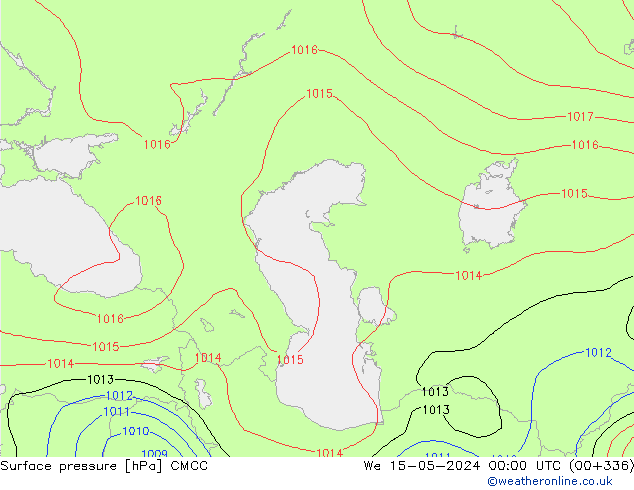 pression de l'air CMCC mer 15.05.2024 00 UTC