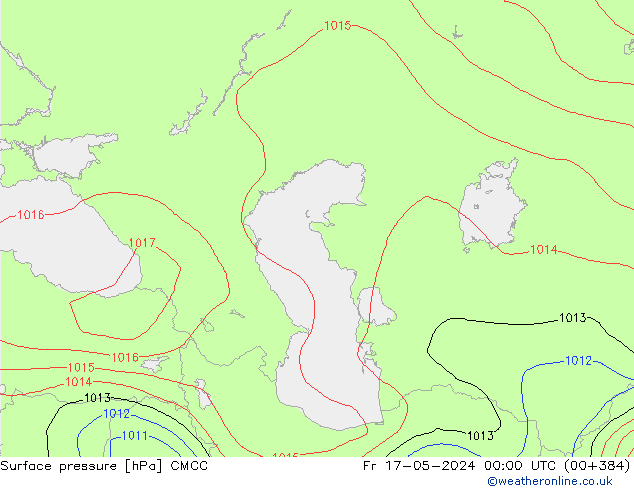 Surface pressure CMCC Fr 17.05.2024 00 UTC