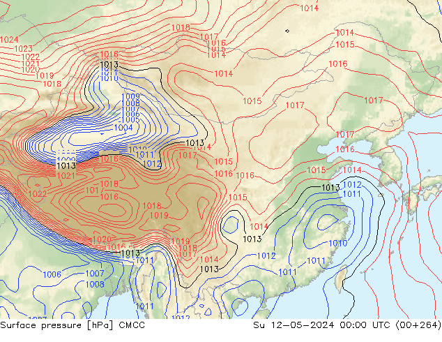 地面气压 CMCC 星期日 12.05.2024 00 UTC