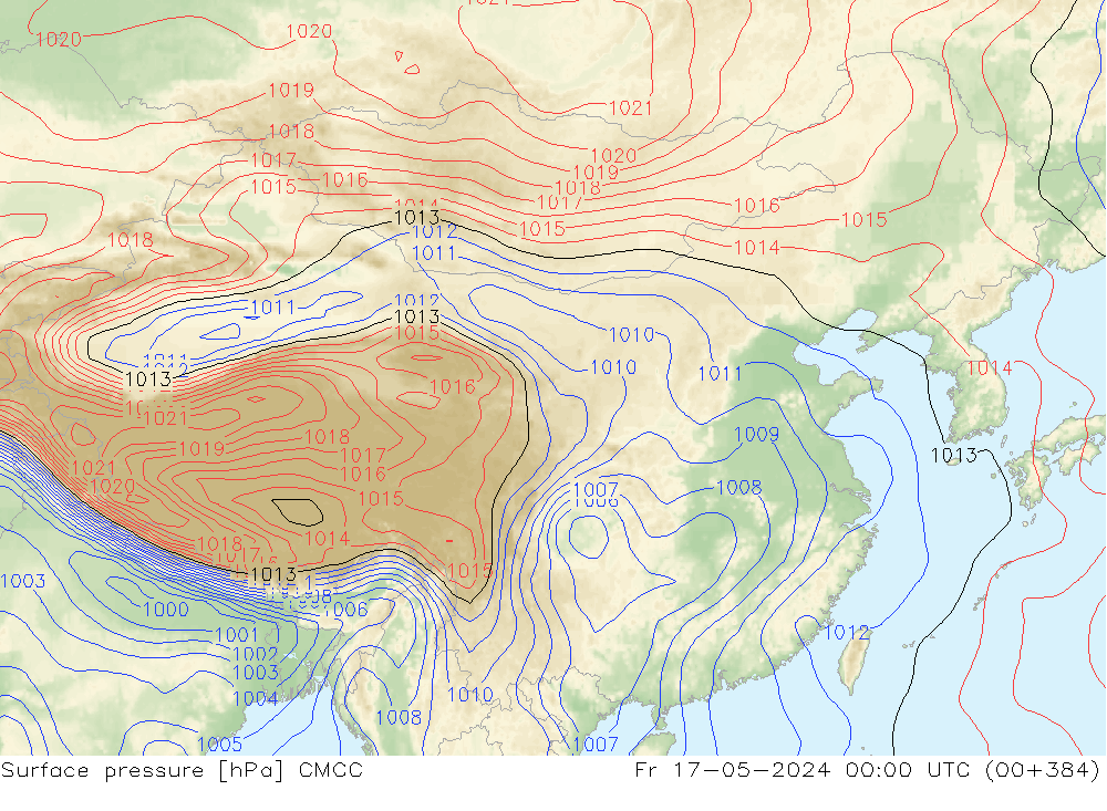 地面气压 CMCC 星期五 17.05.2024 00 UTC