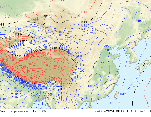 地面气压 CMCC 星期日 02.06.2024 00 UTC