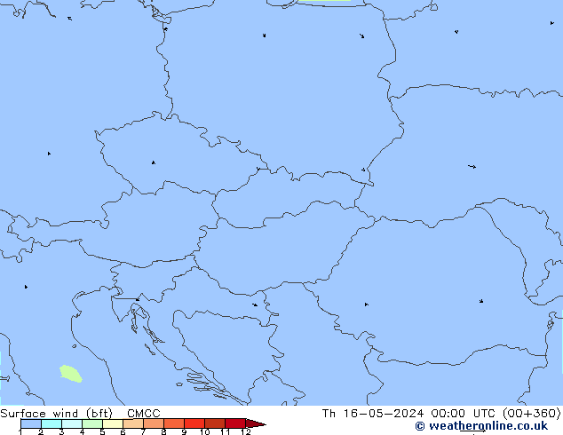 ве�Bе�@ 10 m (bft) CMCC чт 16.05.2024 00 UTC