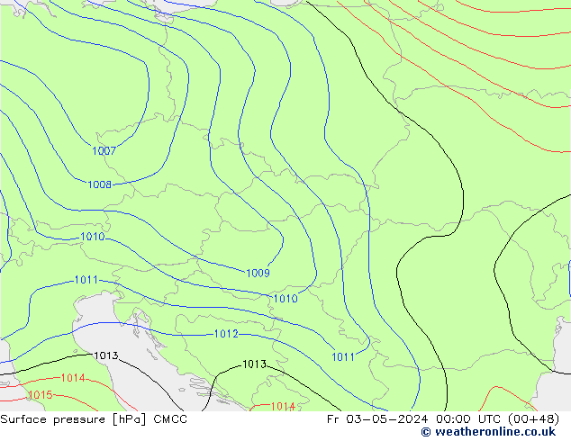 Surface pressure CMCC Fr 03.05.2024 00 UTC