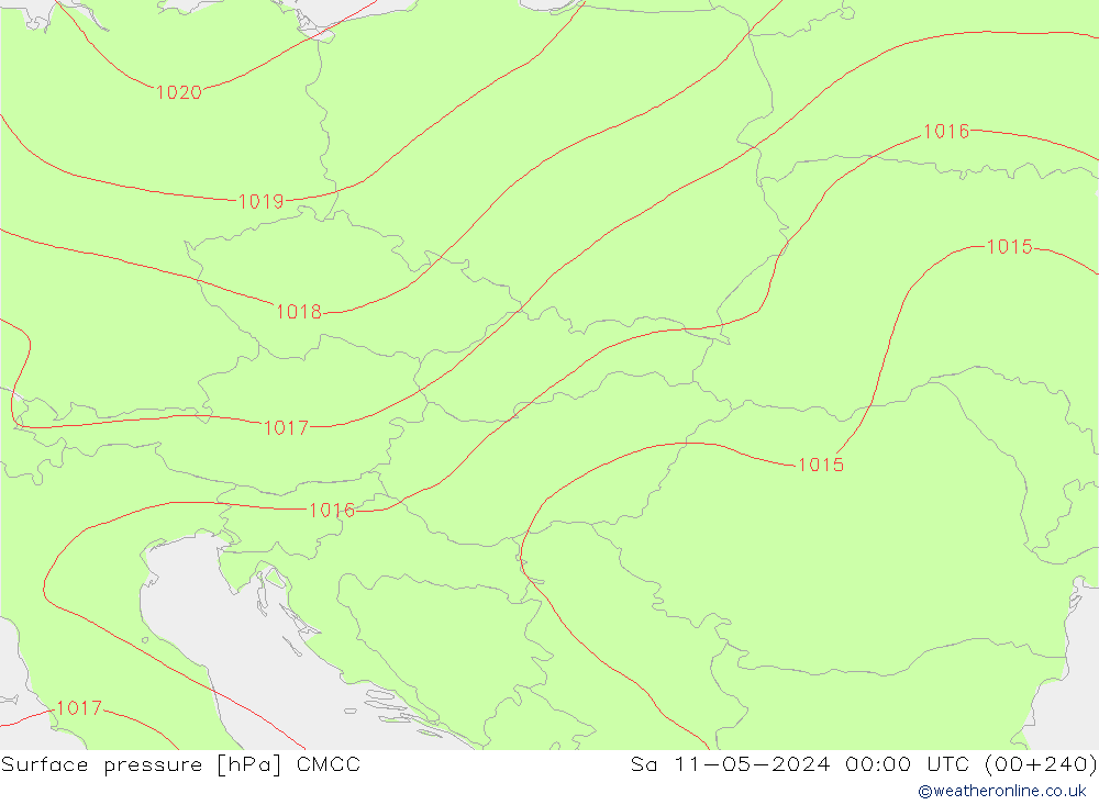 приземное давление CMCC сб 11.05.2024 00 UTC