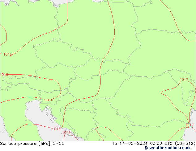 ciśnienie CMCC wto. 14.05.2024 00 UTC