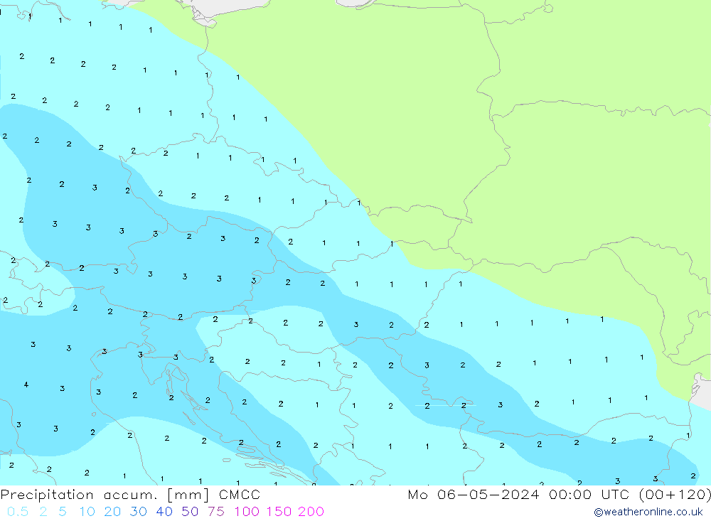 Precipitation accum. CMCC  06.05.2024 00 UTC