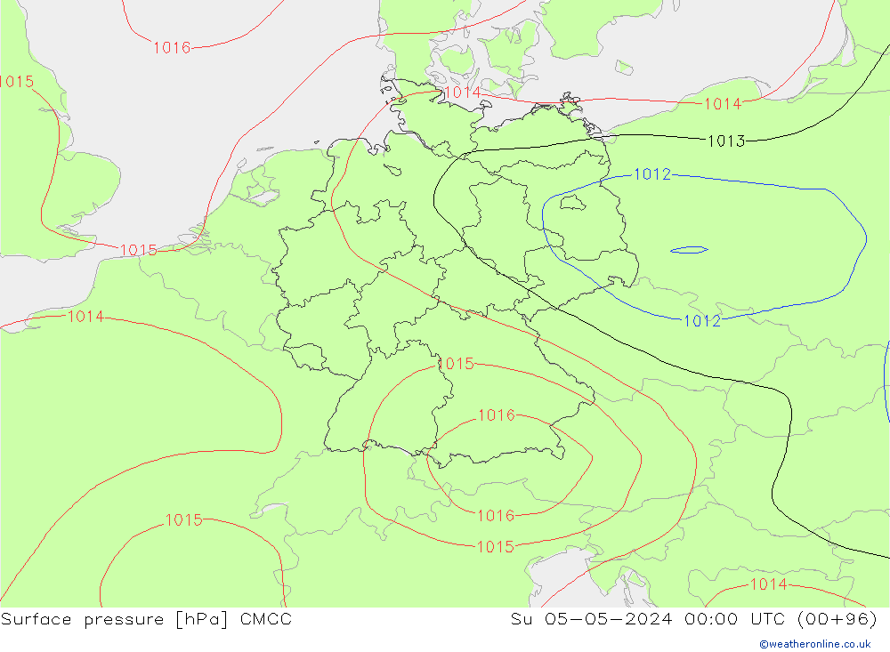 Atmosférický tlak CMCC Ne 05.05.2024 00 UTC