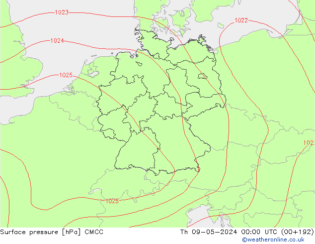 Yer basıncı CMCC Per 09.05.2024 00 UTC
