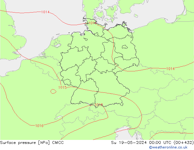 Yer basıncı CMCC Paz 19.05.2024 00 UTC