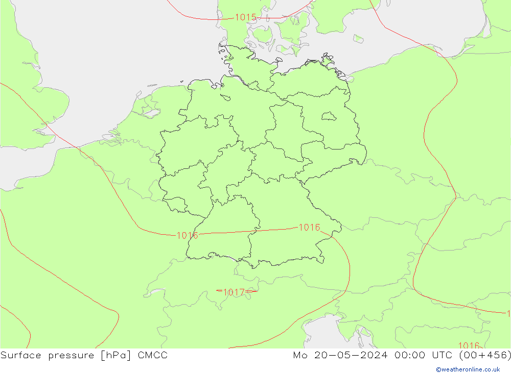 Luchtdruk (Grond) CMCC ma 20.05.2024 00 UTC