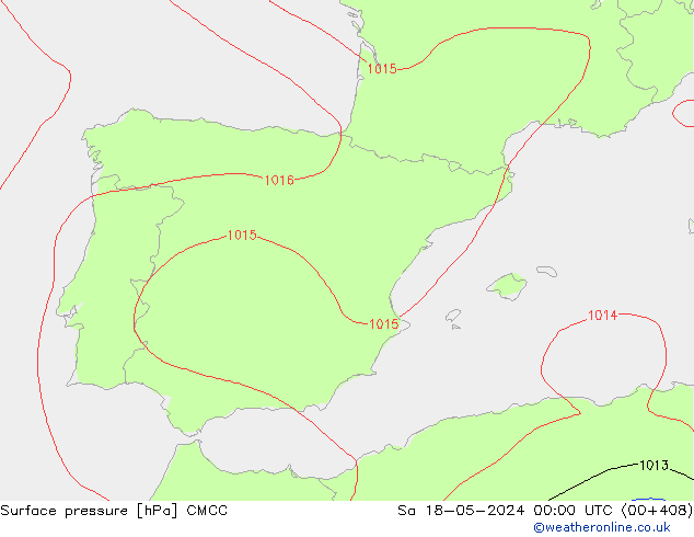 Presión superficial CMCC sáb 18.05.2024 00 UTC