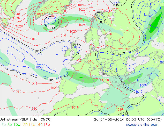 джет/приземное давление CMCC сб 04.05.2024 00 UTC
