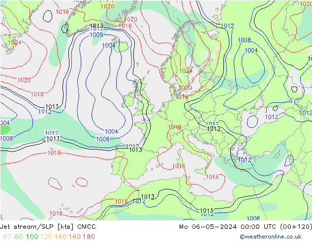 Polarjet/Bodendruck CMCC Mo 06.05.2024 00 UTC