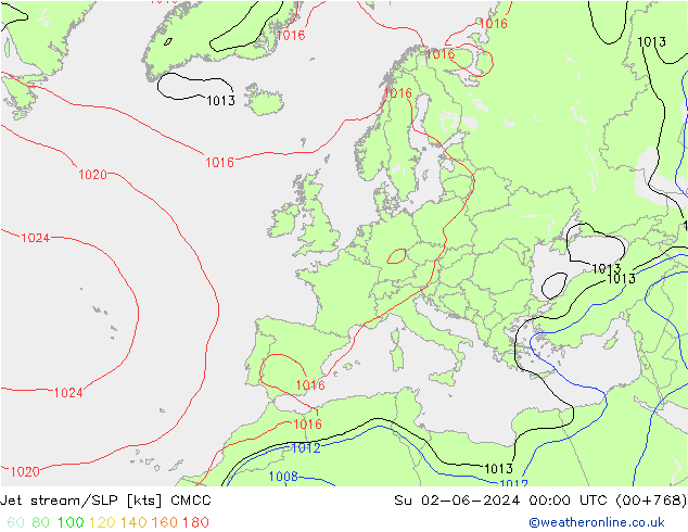 Polarjet/Bodendruck CMCC So 02.06.2024 00 UTC