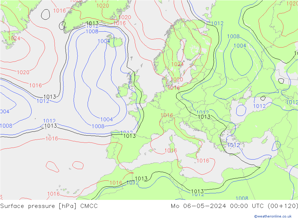 地面气压 CMCC 星期一 06.05.2024 00 UTC