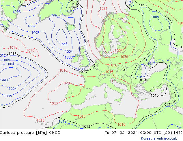 Atmosférický tlak CMCC Út 07.05.2024 00 UTC