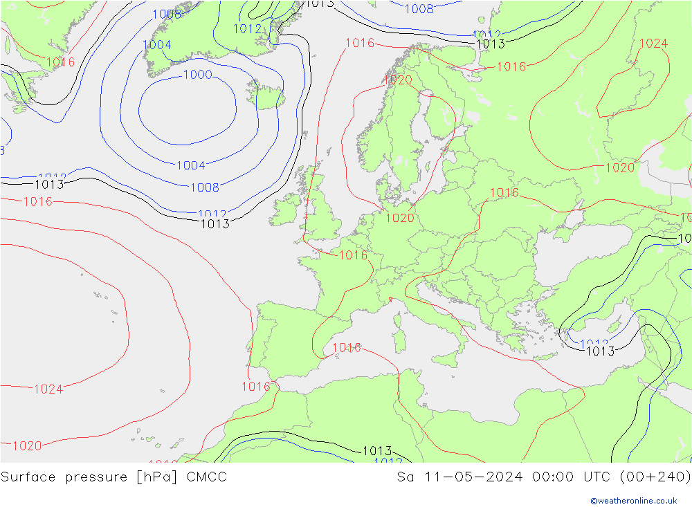 pression de l'air CMCC sam 11.05.2024 00 UTC