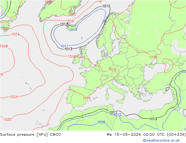 Atmosférický tlak CMCC St 15.05.2024 00 UTC