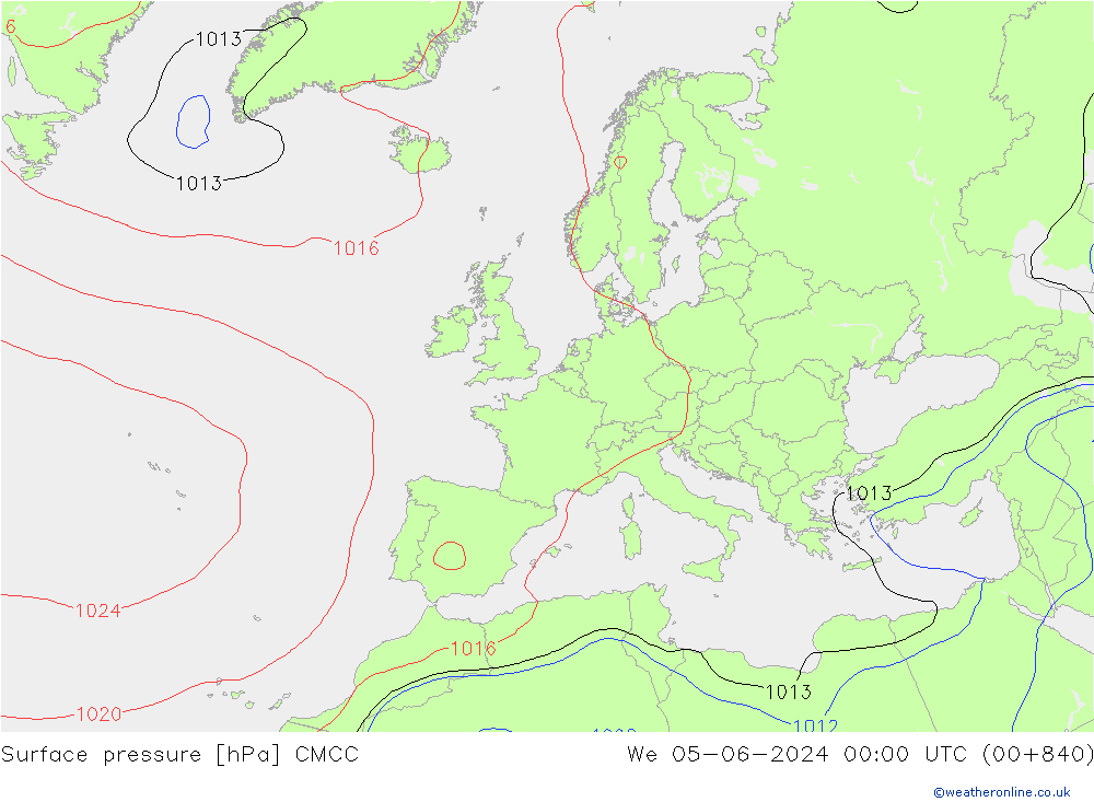 Surface pressure CMCC We 05.06.2024 00 UTC