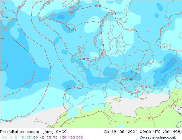 Totale neerslag CMCC za 18.05.2024 00 UTC