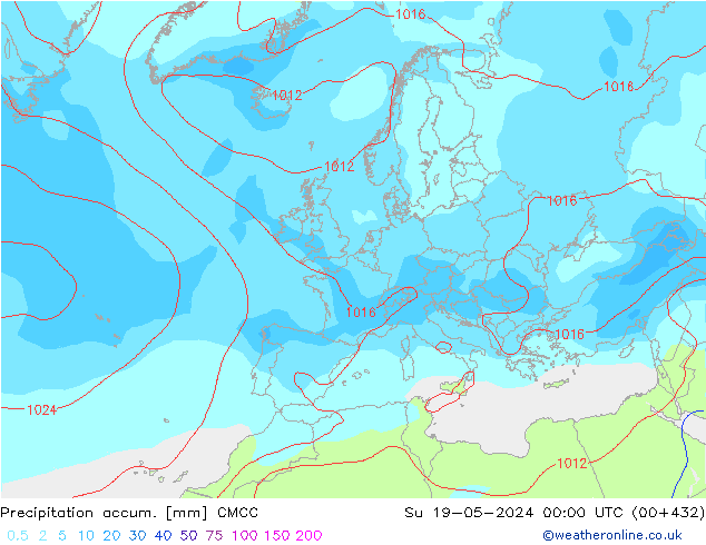 Précipitation accum. CMCC dim 19.05.2024 00 UTC