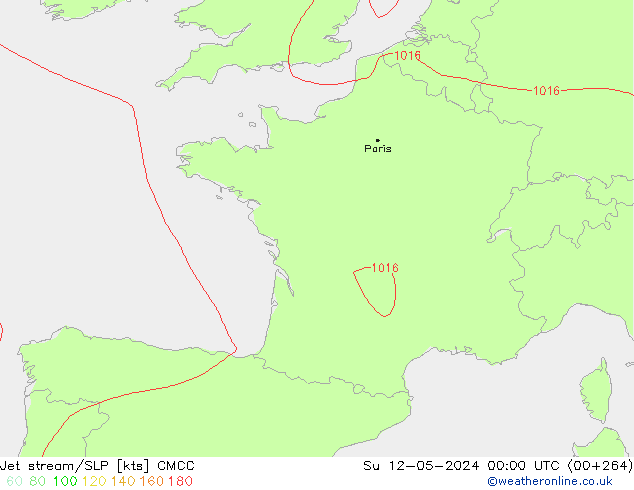 Courant-jet CMCC dim 12.05.2024 00 UTC