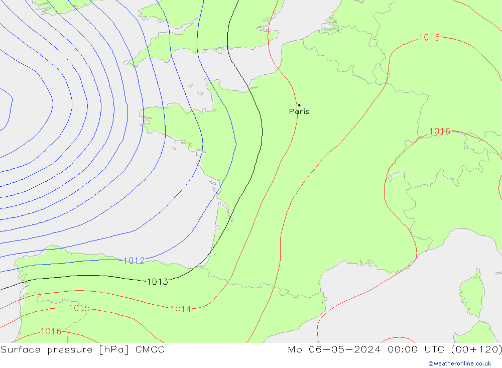 Luchtdruk (Grond) CMCC ma 06.05.2024 00 UTC