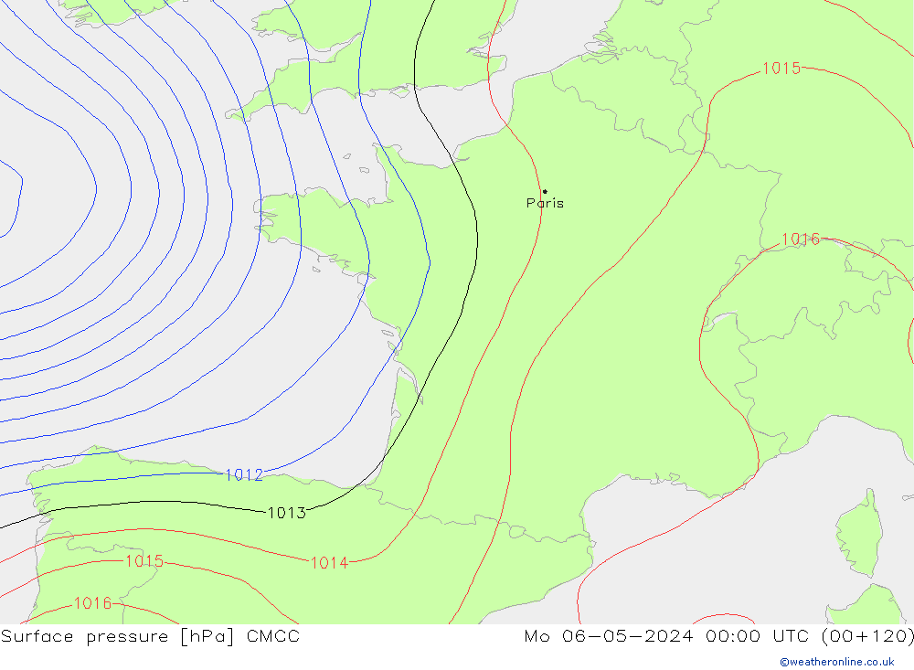 приземное давление CMCC пн 06.05.2024 00 UTC