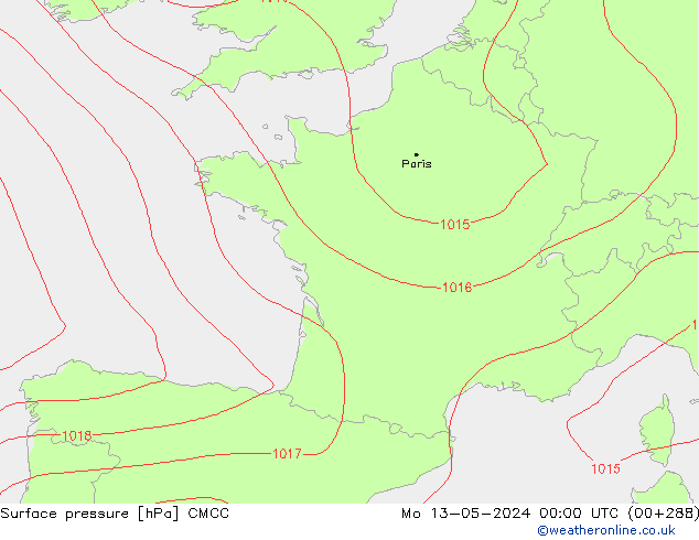 Presión superficial CMCC lun 13.05.2024 00 UTC